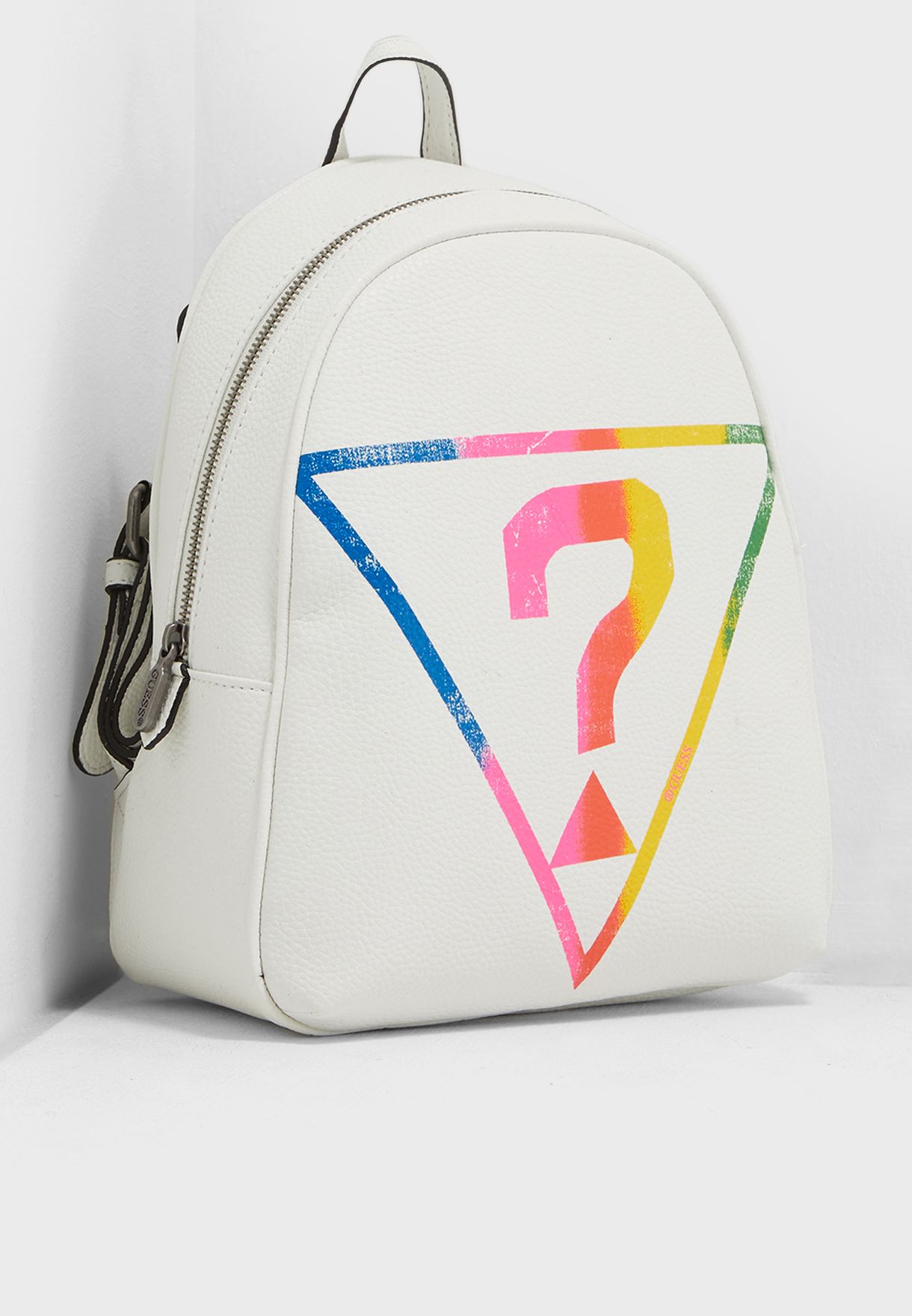 guess white backpack