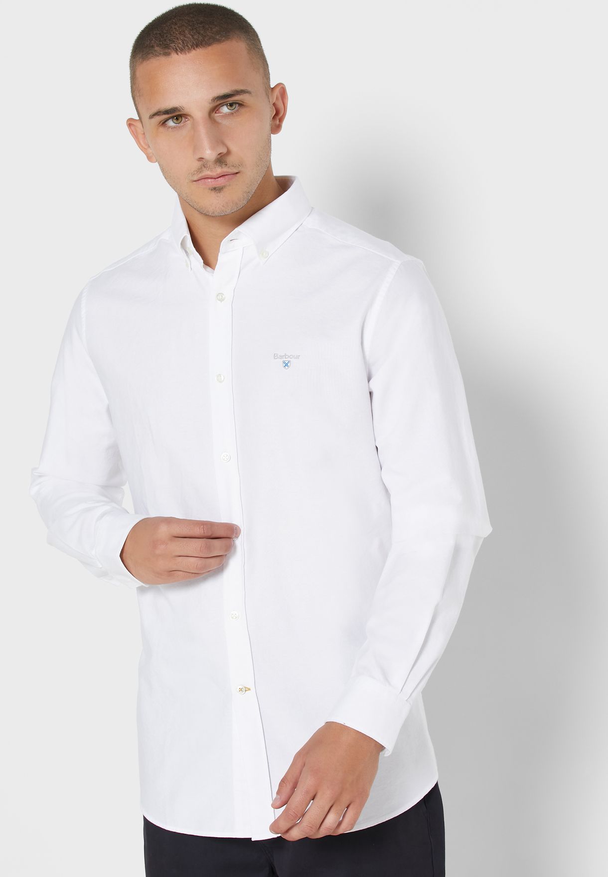 Buy Barbour white Oxford Slim Fit Shirt 