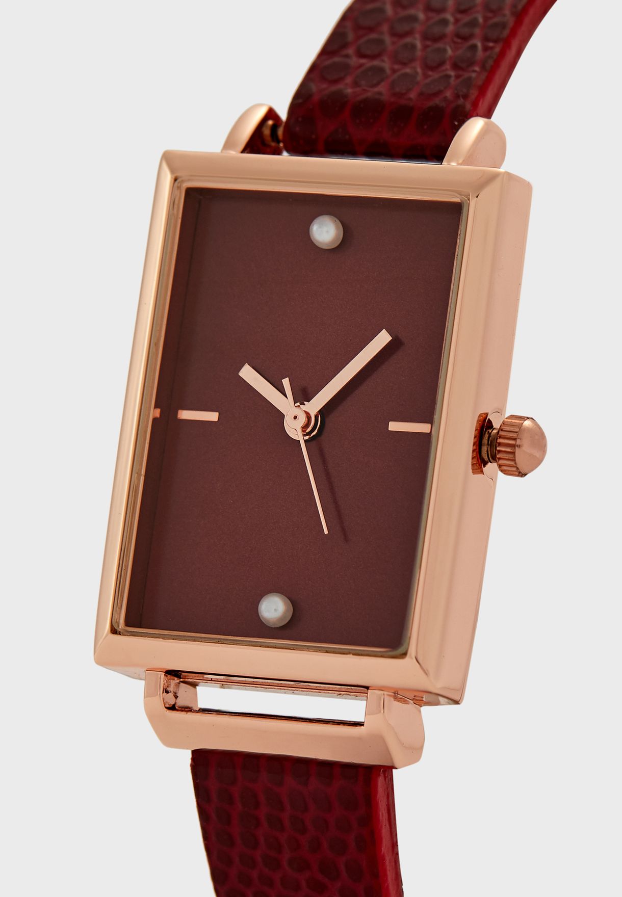 Pearl Detail Rectangle Watch
