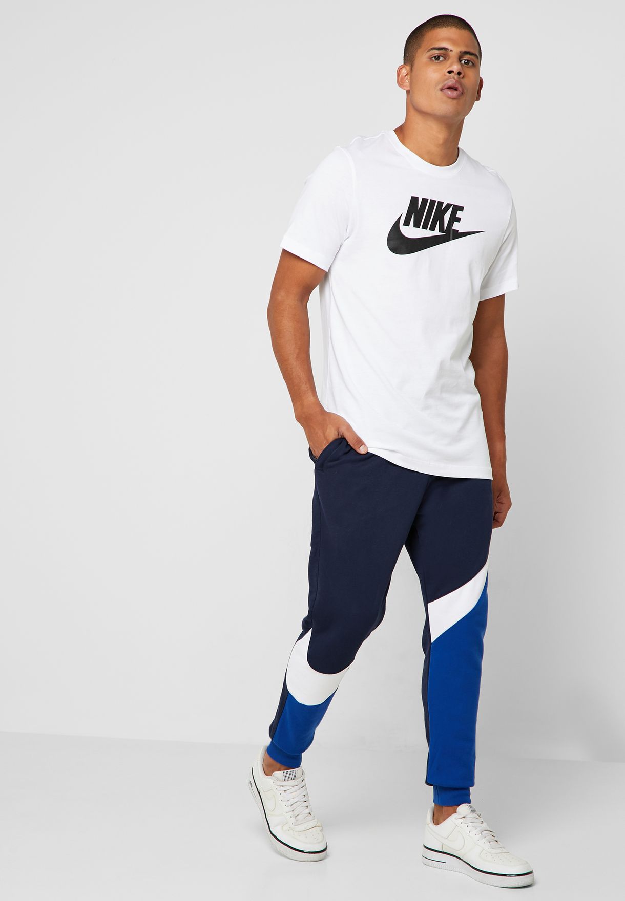 Buy Nike navy NSW Swoosh Sweatpants for 