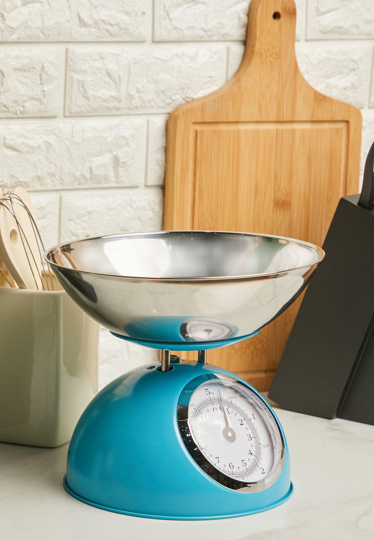 Blue Stainless Steel Bowl Kitchen Scale 5Kg