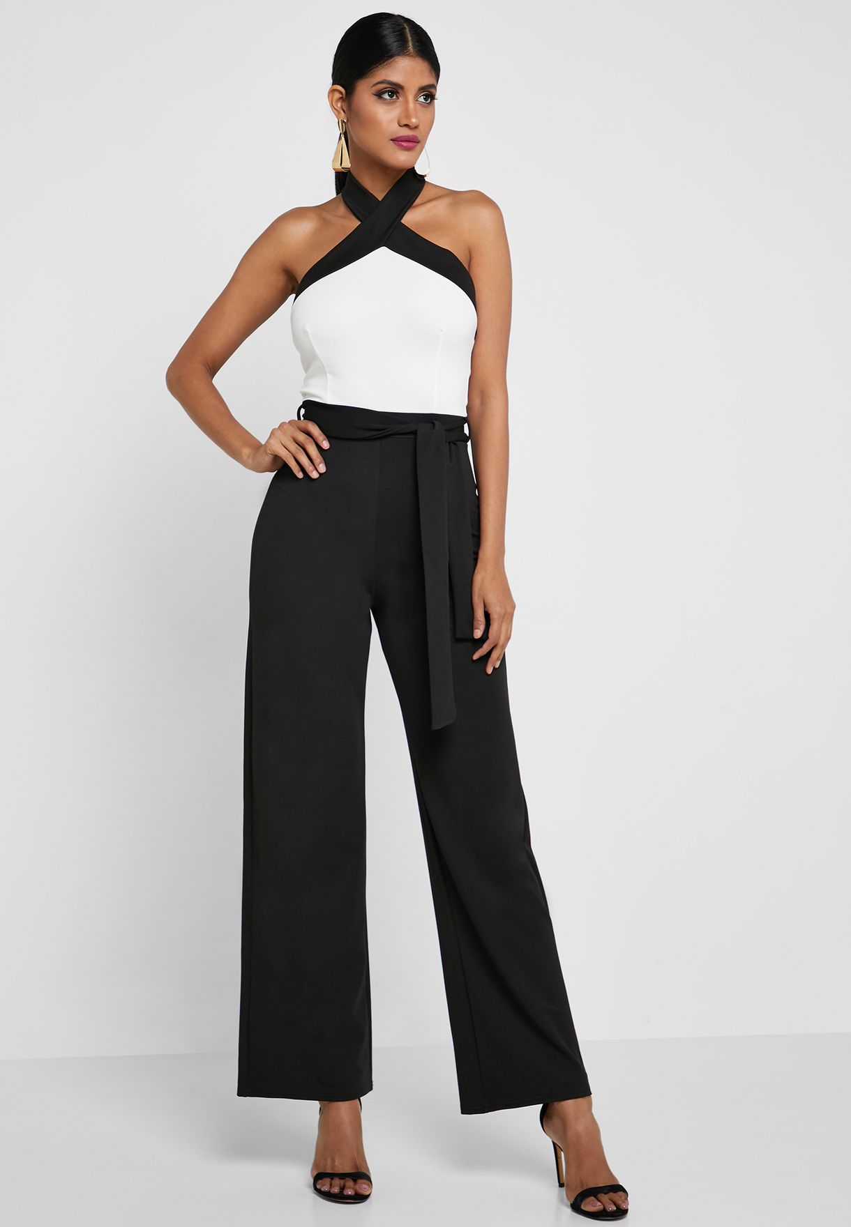 quiz halter neck jumpsuit