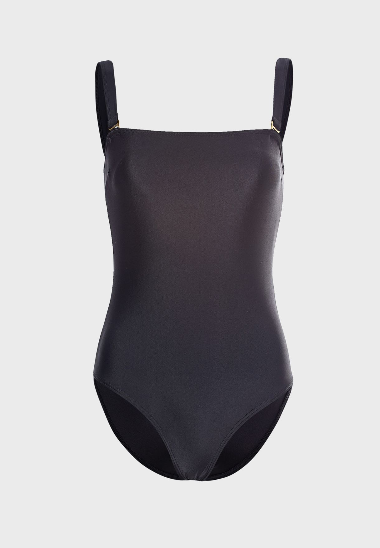 black square neck swimsuit