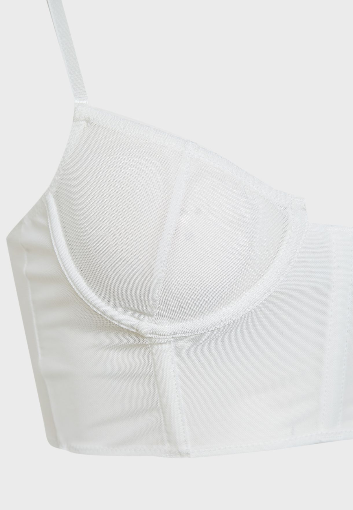 white corset bralet