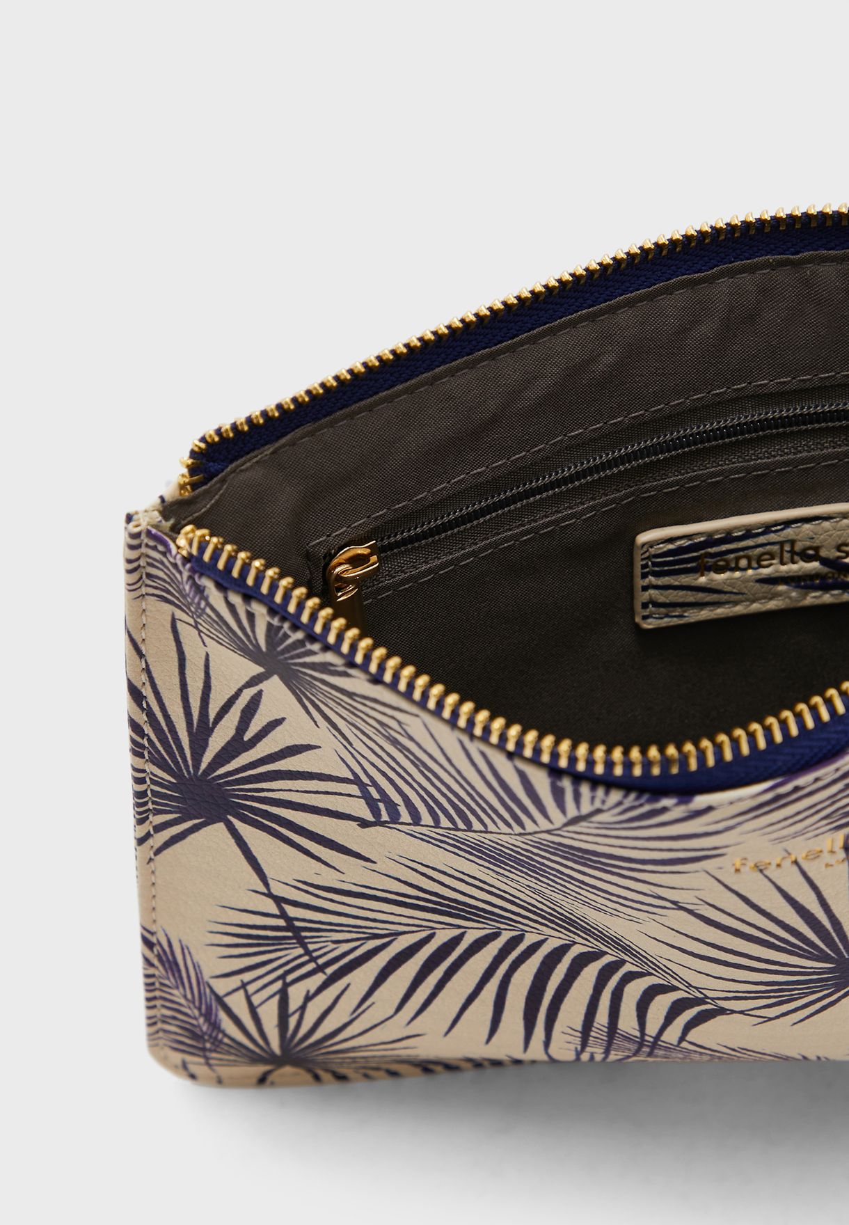 Blue Palm Pouch