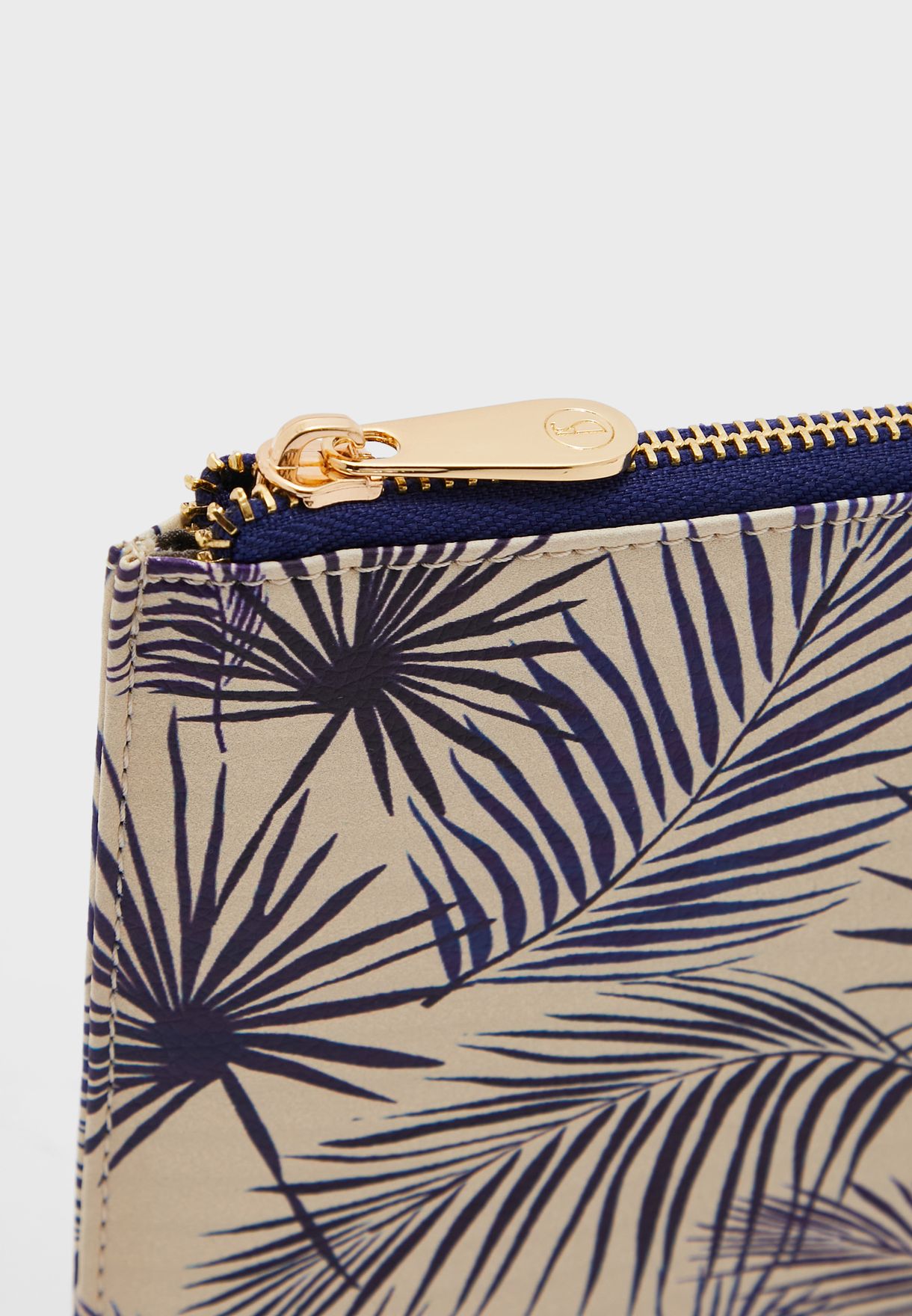 Blue Palm Pouch