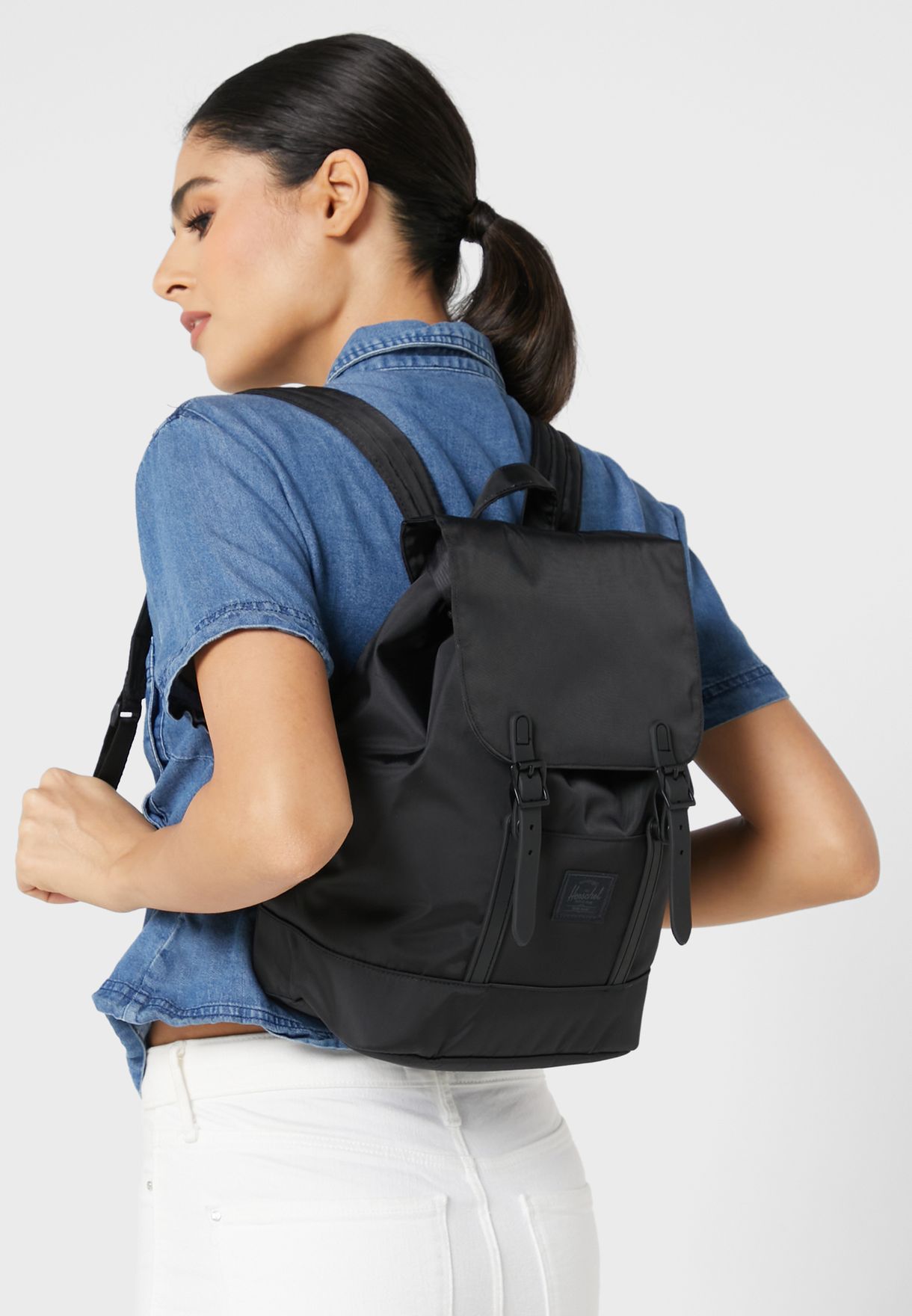 Buy Herschel black Retreat Mini Backpack for Women in Dubai, Abu Dhabi