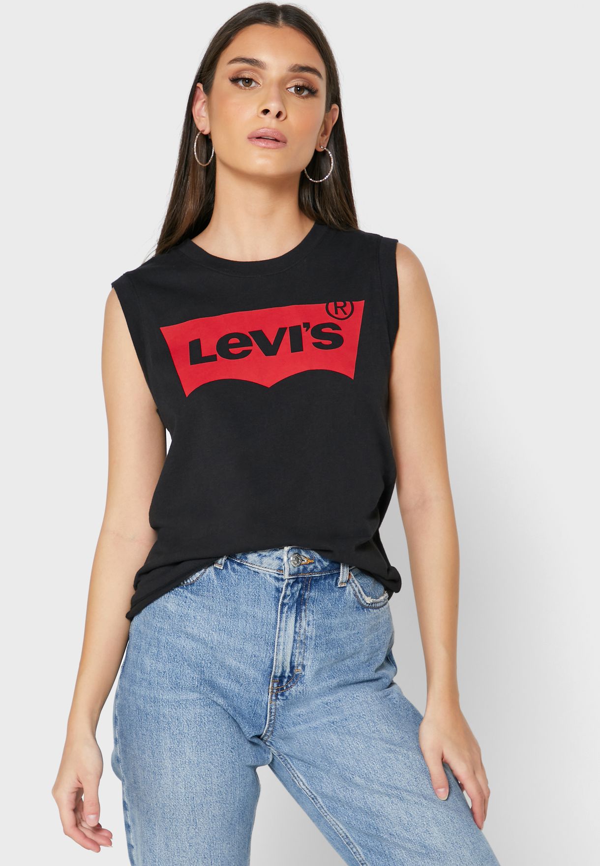 Buy Levis black Logo Tank Top for Women 