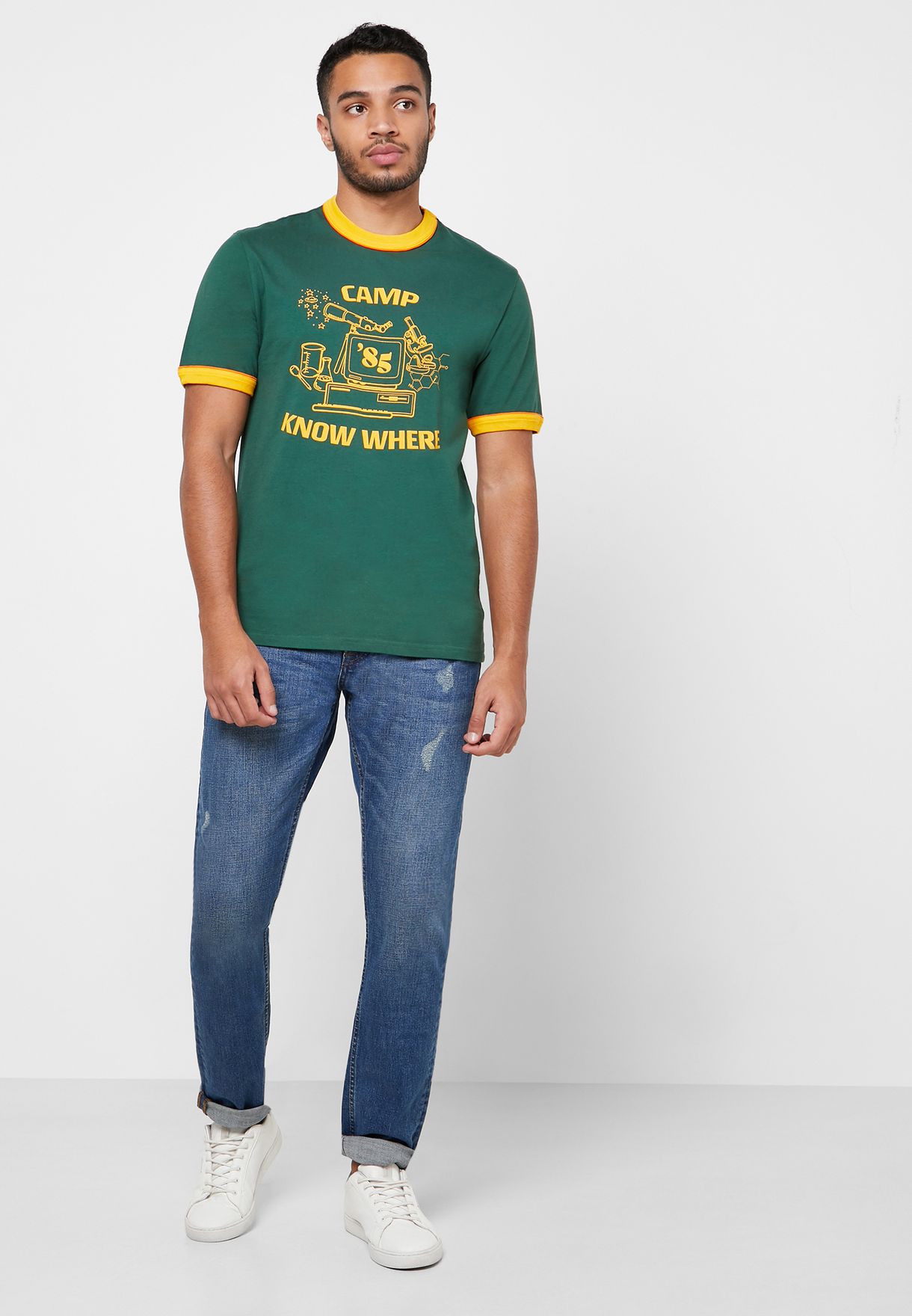 Buy Levis green Stranger Things Crew Neck T-Shirt for Men in Dubai, Abu  Dhabi
