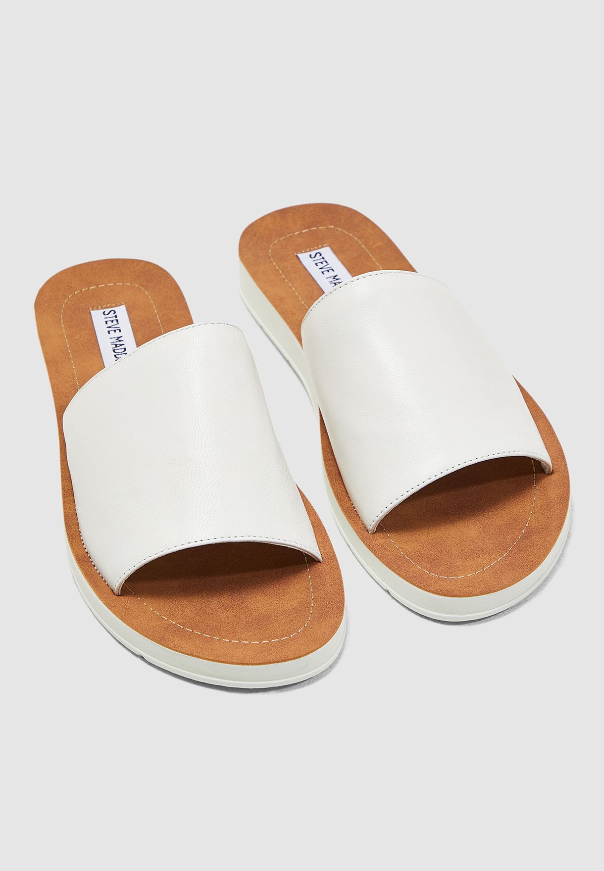 Porter Flat Sandal - White Leat 