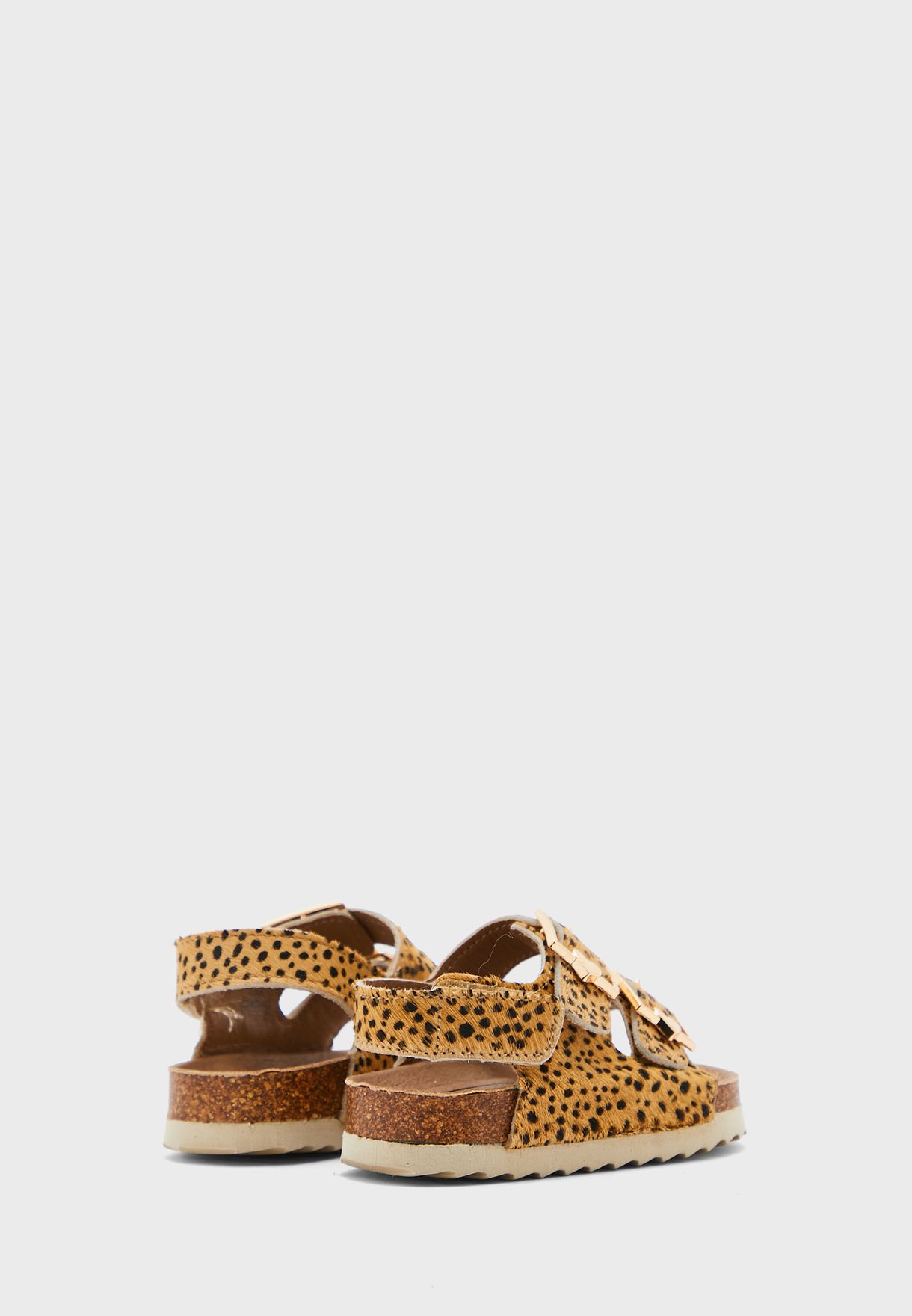 Kids Leopard Velcro Sandals