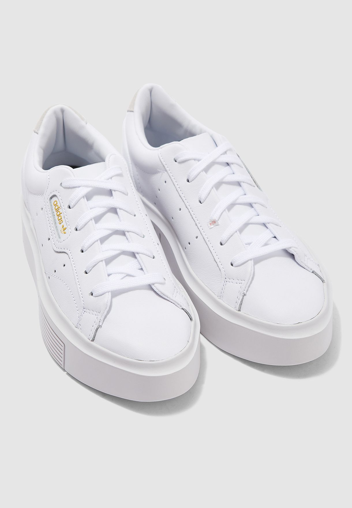 adidas originals super sleek trainers in white