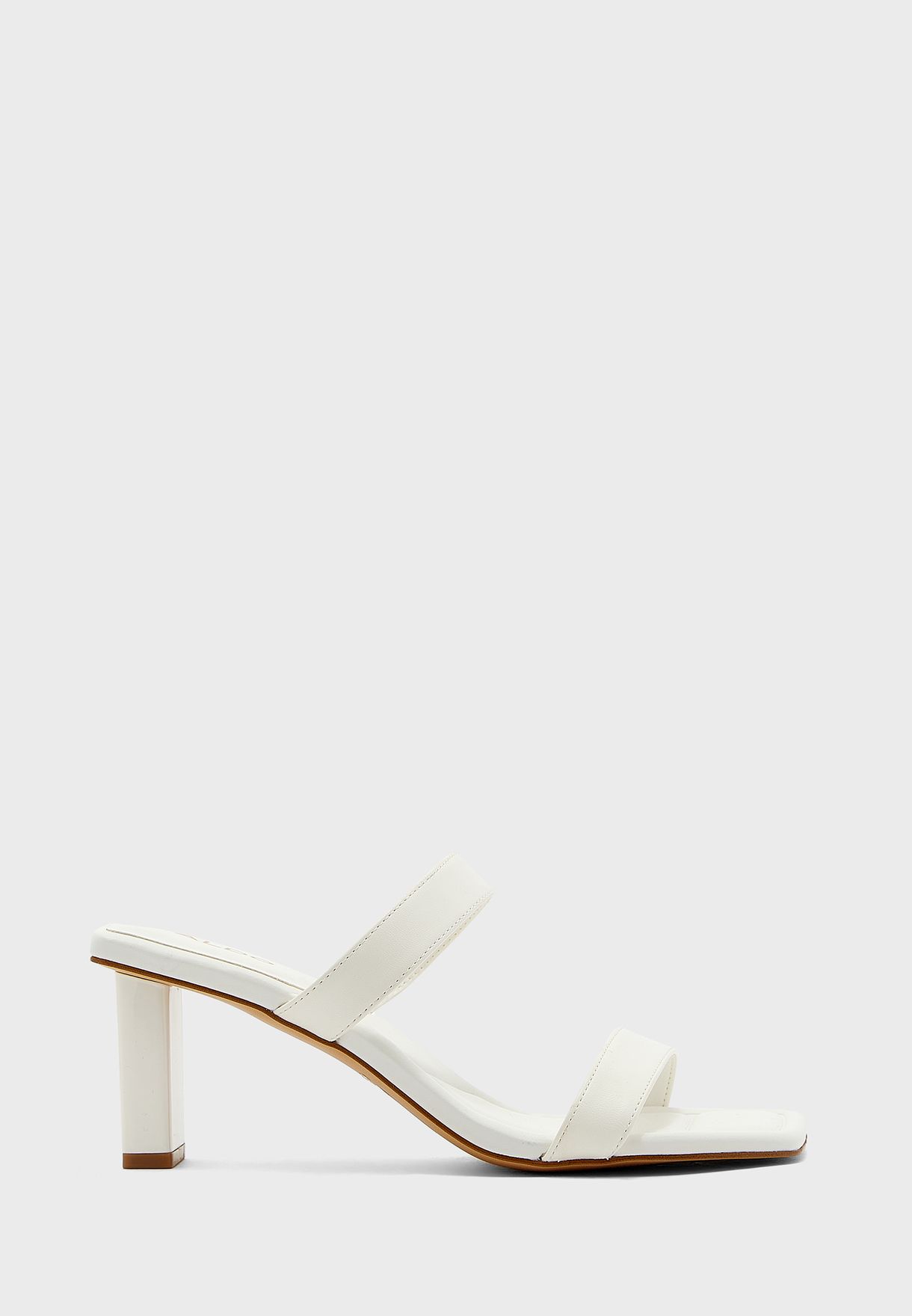 Faux Leather Dual Strap Sandals