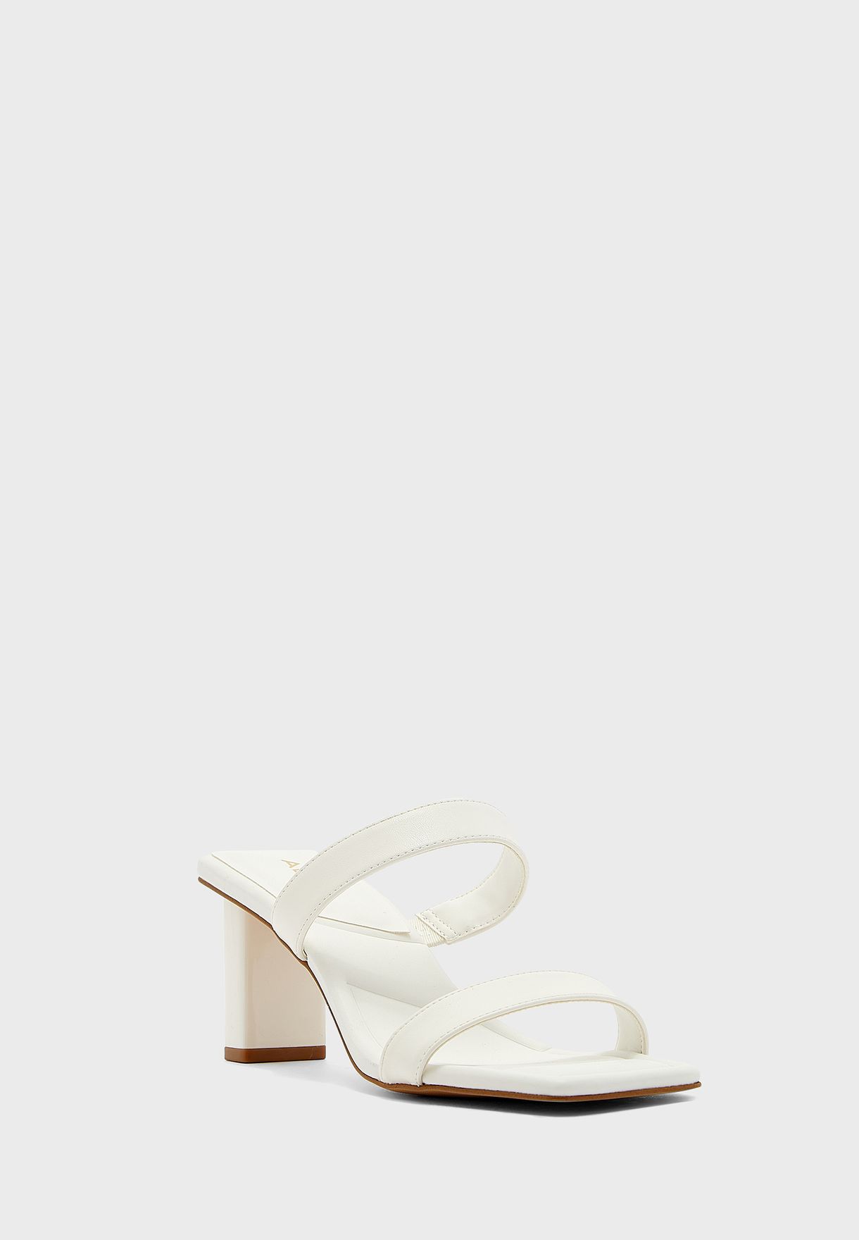 Faux Leather Dual Strap Sandals