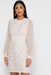 aria lace mini dress