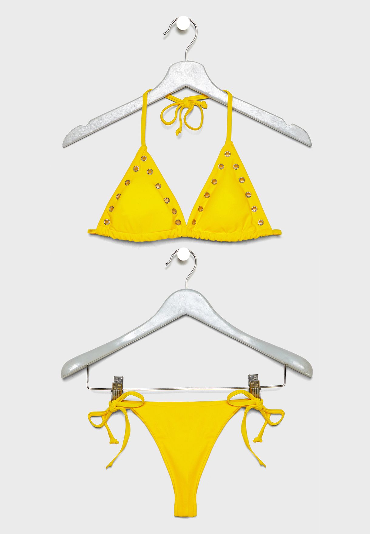 yellow halter neck bikini