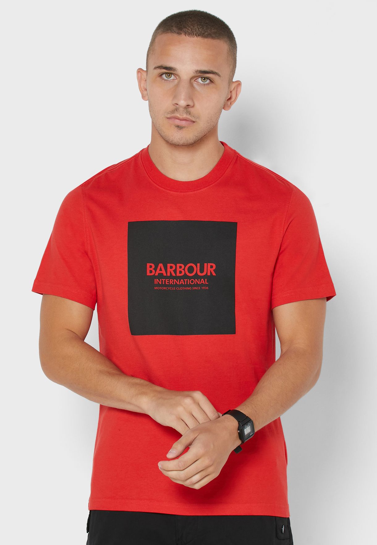 barbour international motorcycle t shirt