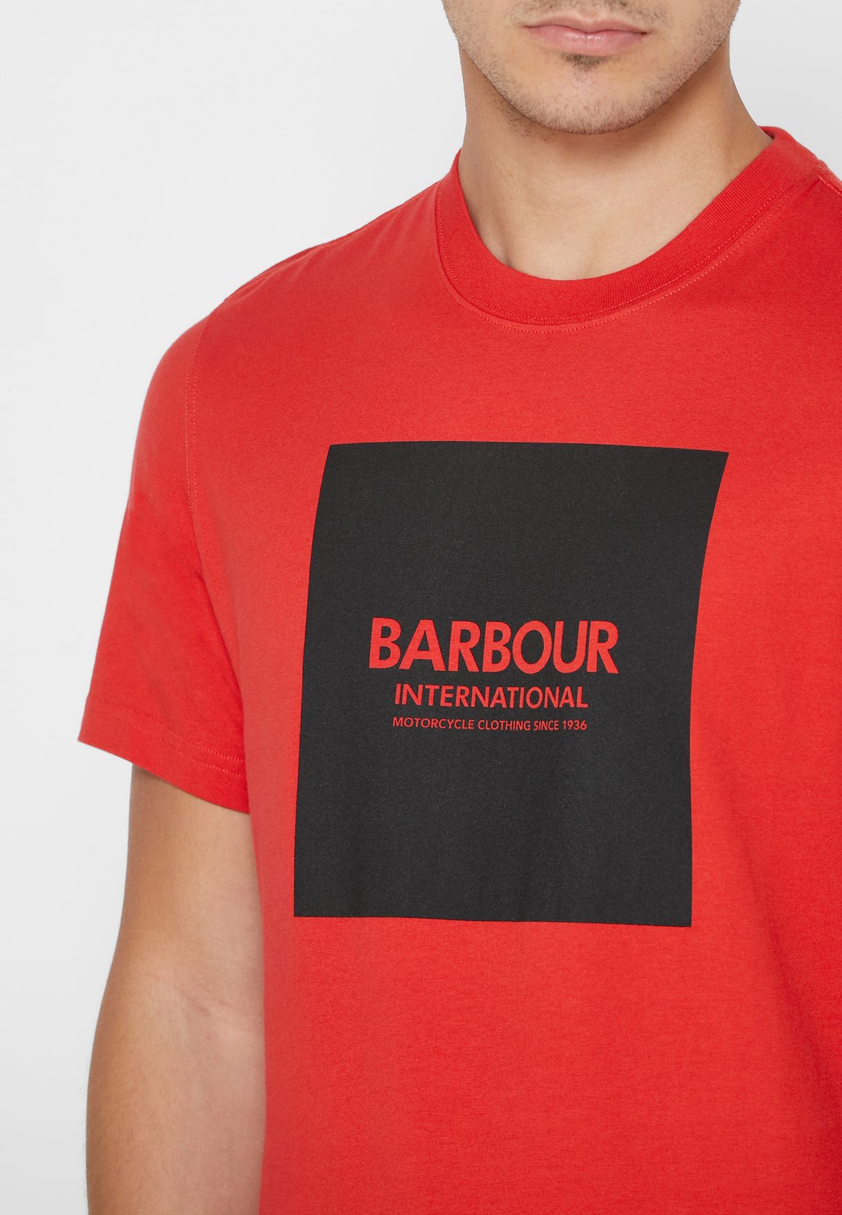 red barbour t shirt