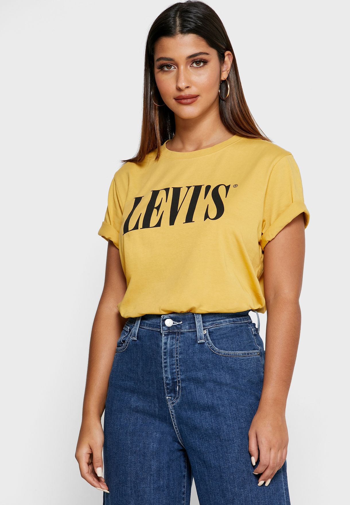 levis yellow t shirt women's