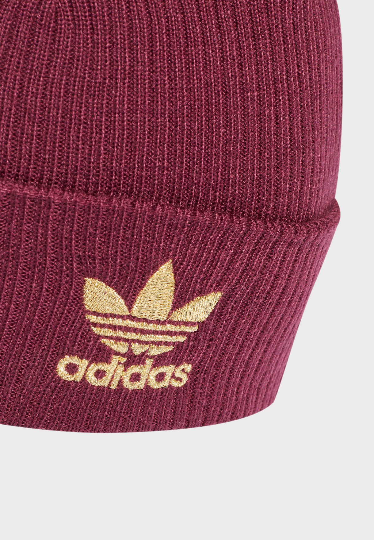 adidas burgundy beanie