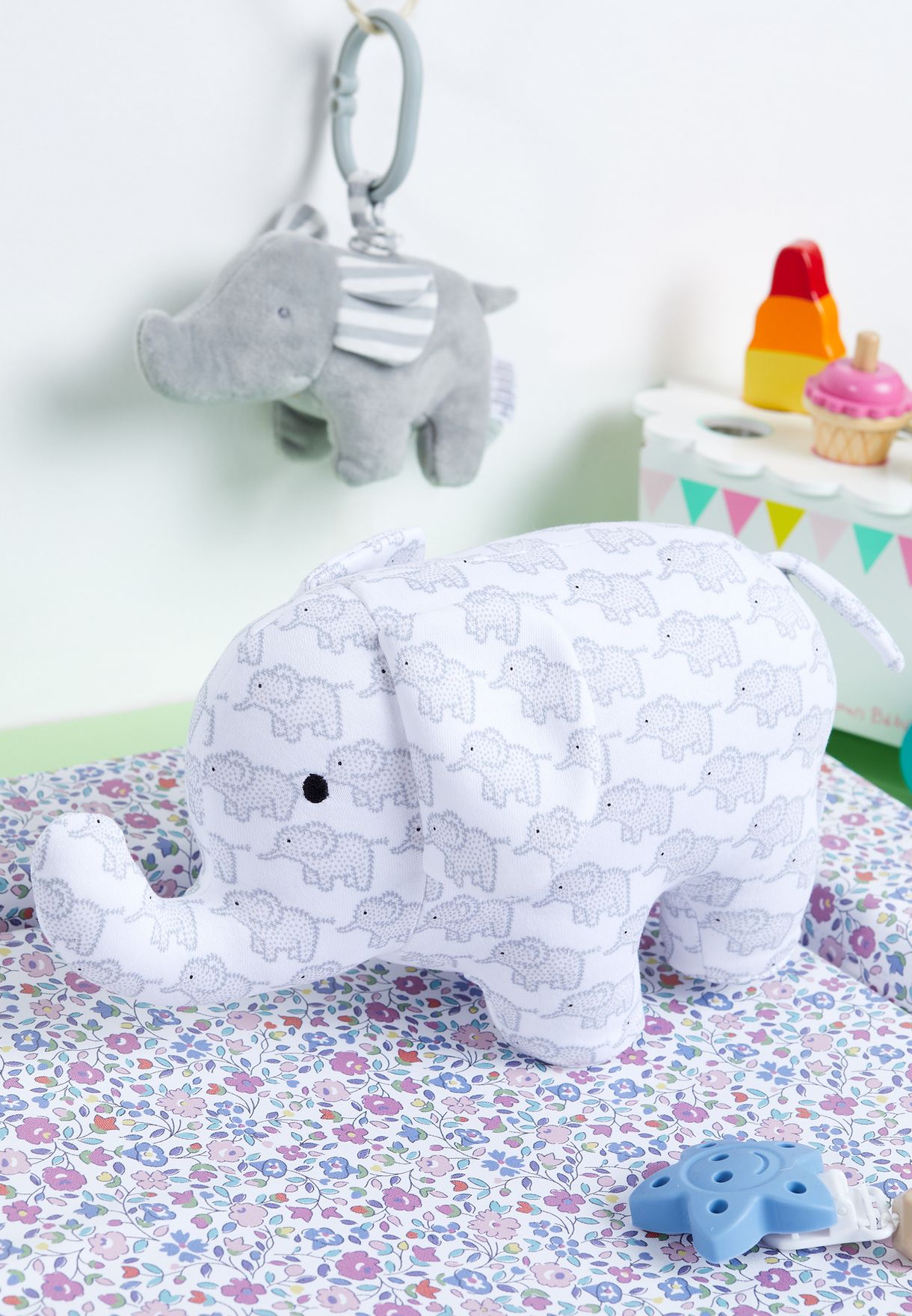 Buy Jojo Maman Bebe Prints Printed Elephant Toy For Kids In Mena Worldwide D3612gryone