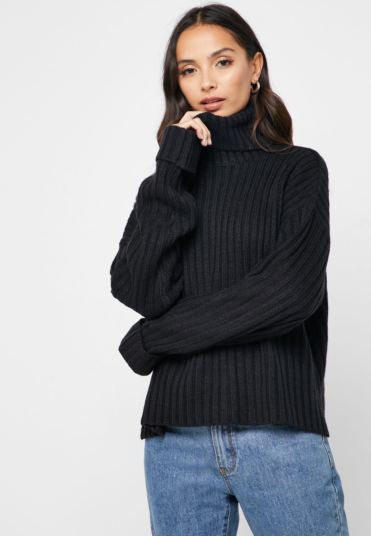 oversized roll neck sweater