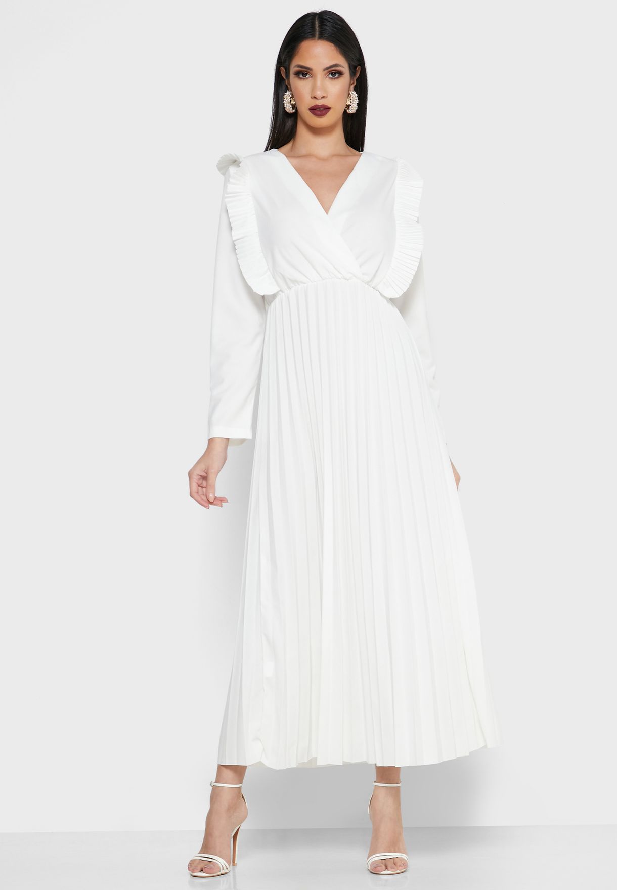 white wrap maxi