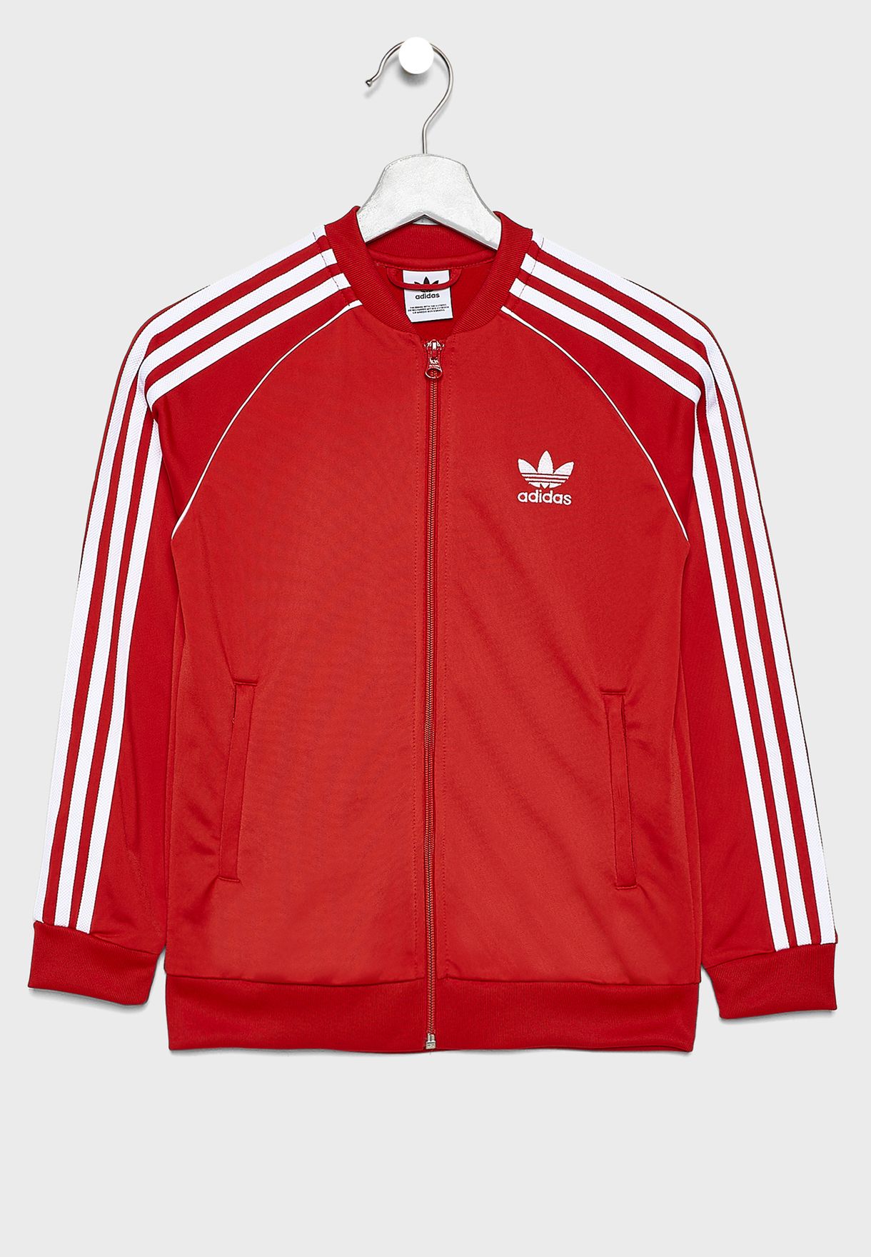 adidas superstar track jacket red