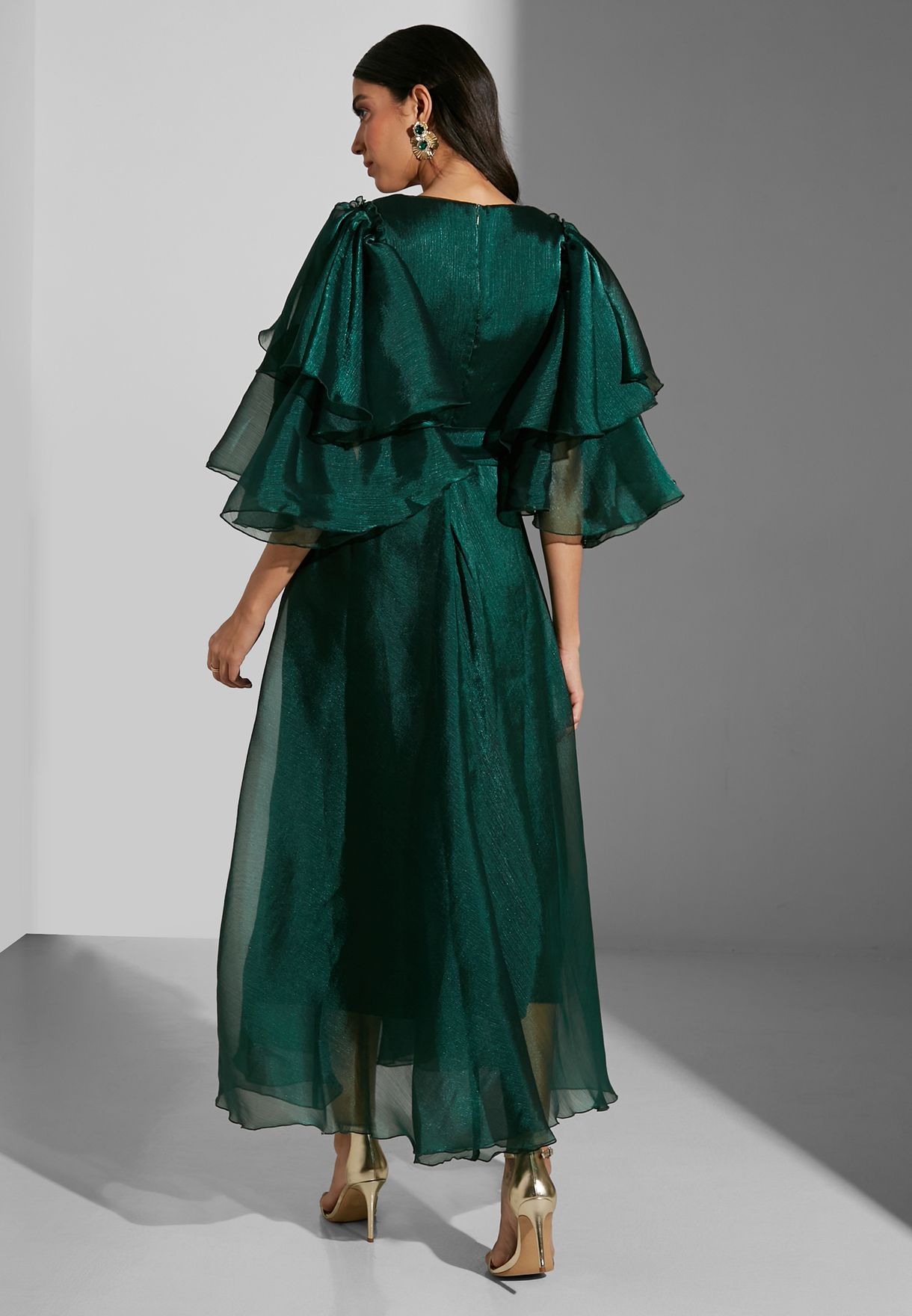 Exaggerated Sleeve Detail Dress