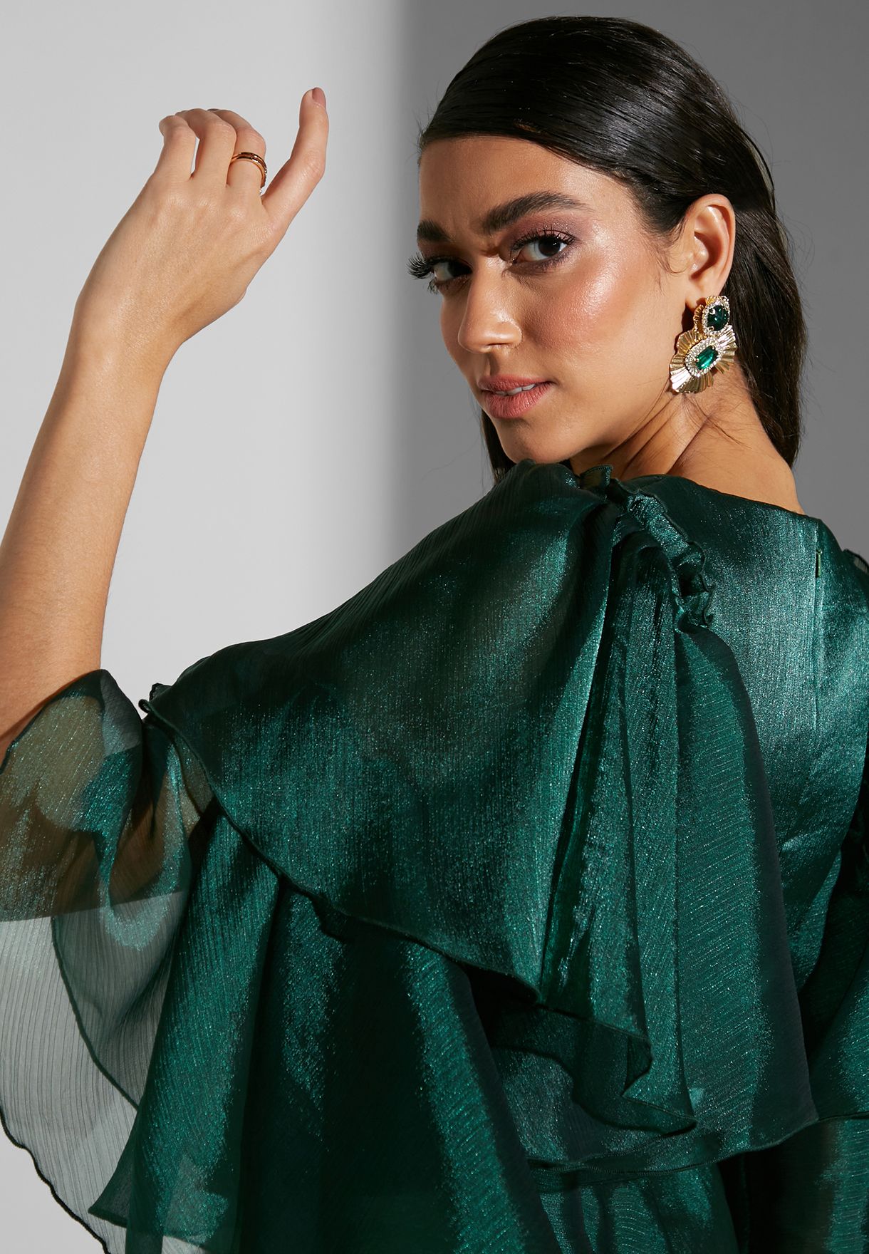 Exaggerated Sleeve Detail Dress