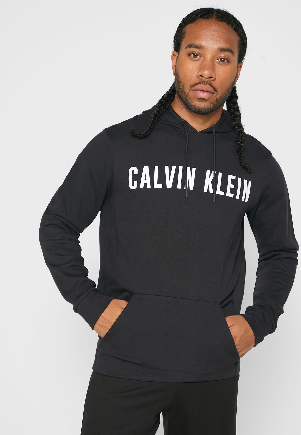 Buy Calvin Klein Performance black Logo Hoodie for Men in MENA, Worldwide