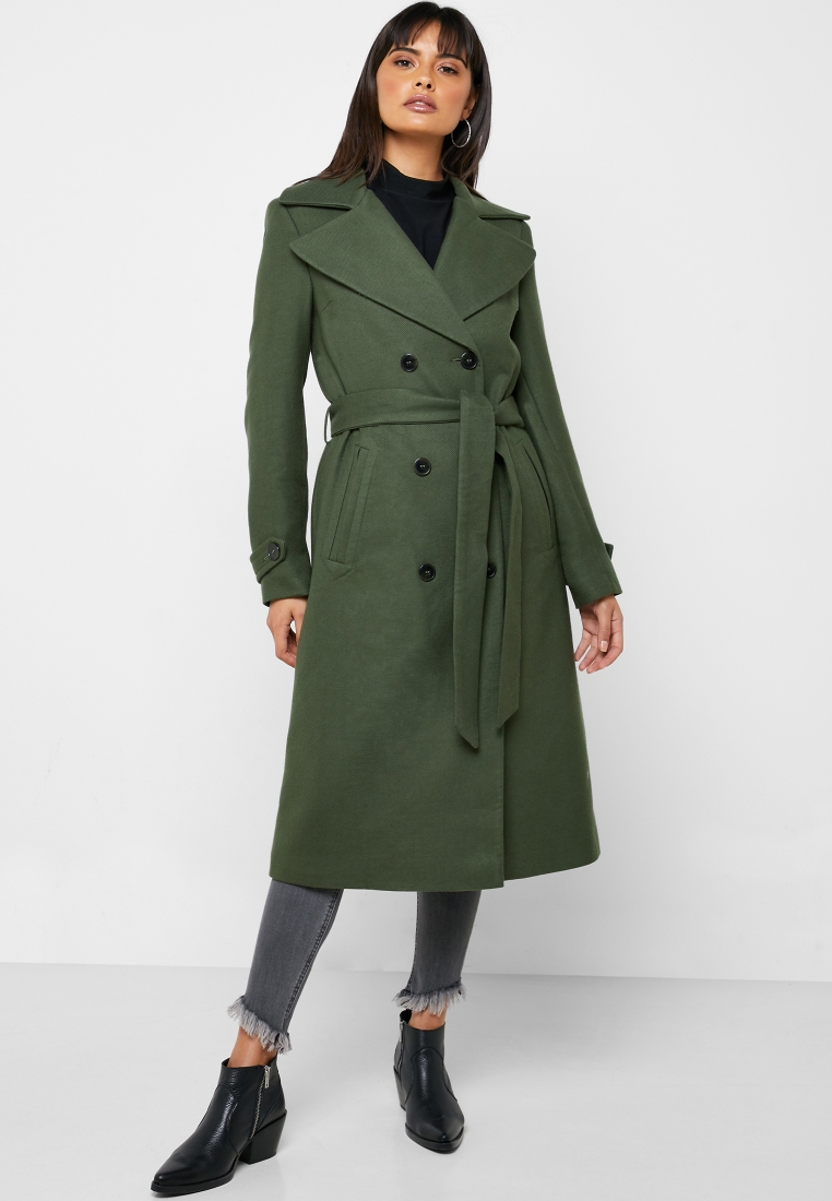 miss selfridge green coat