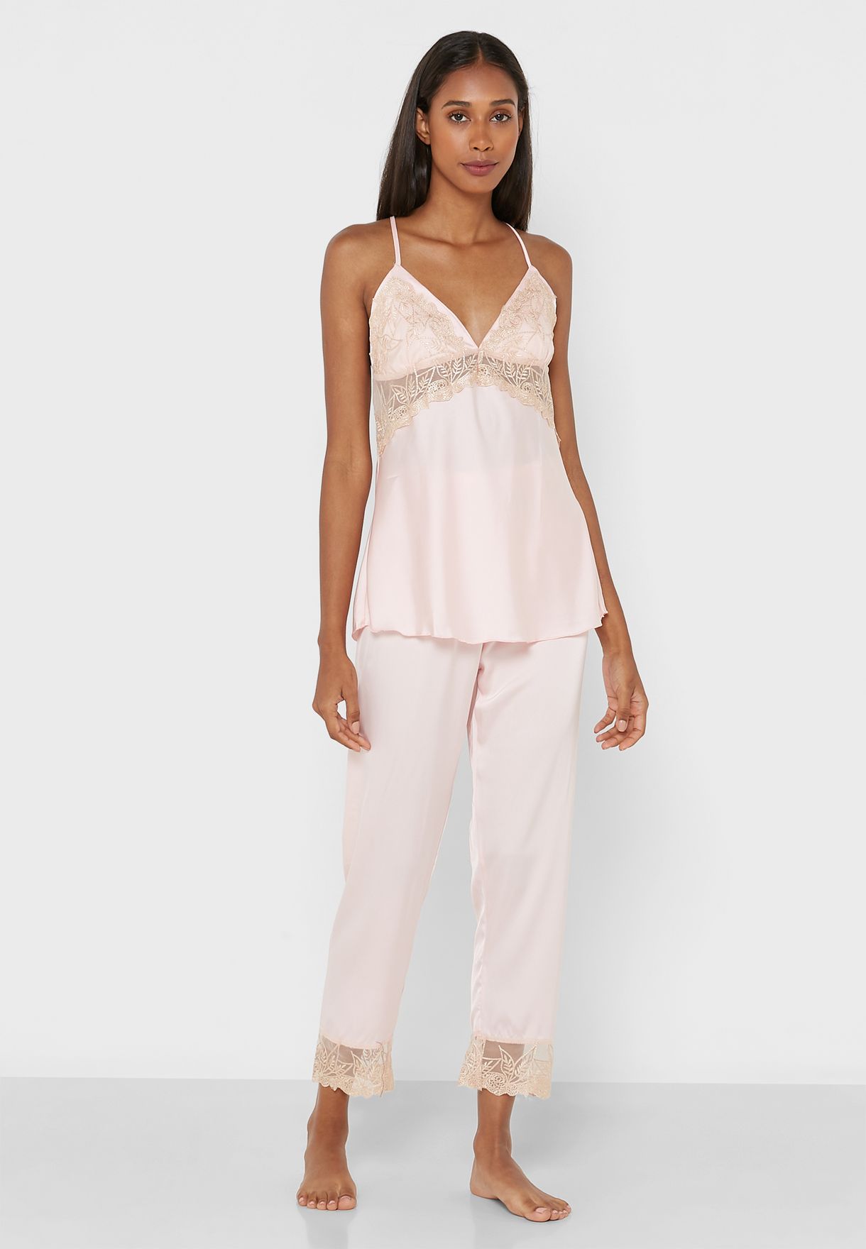 5 Piece Satin Pyjama Set