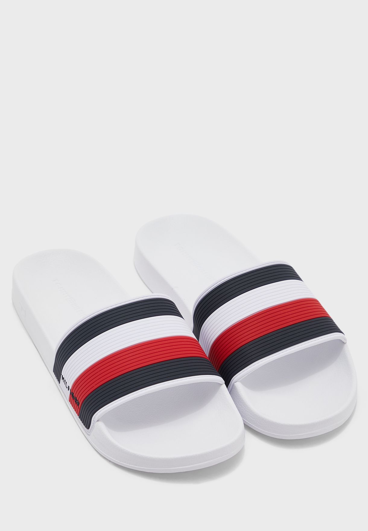 Buy Tommy Hilfiger white Essential Corporate Pool Slide for Men in MENA ...