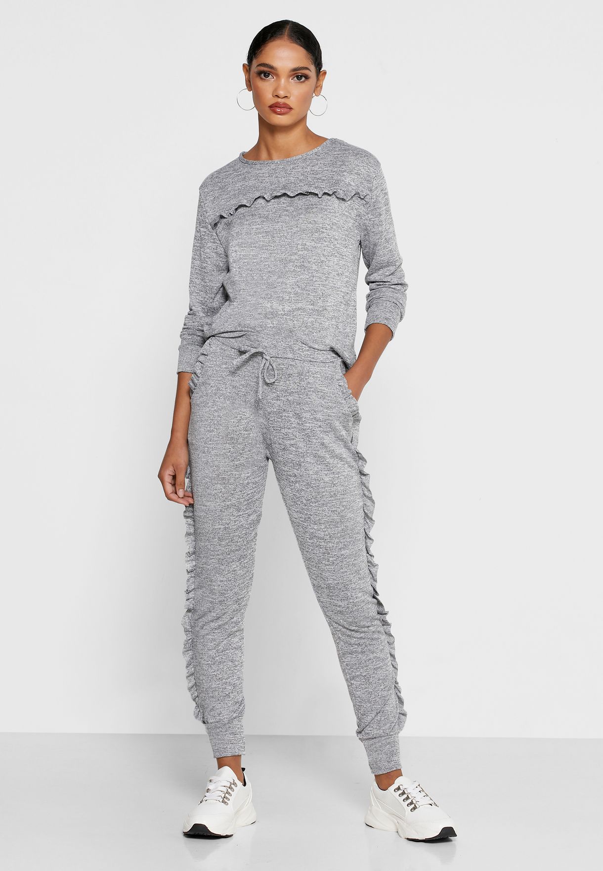 abercrombie ruffle waist joggers