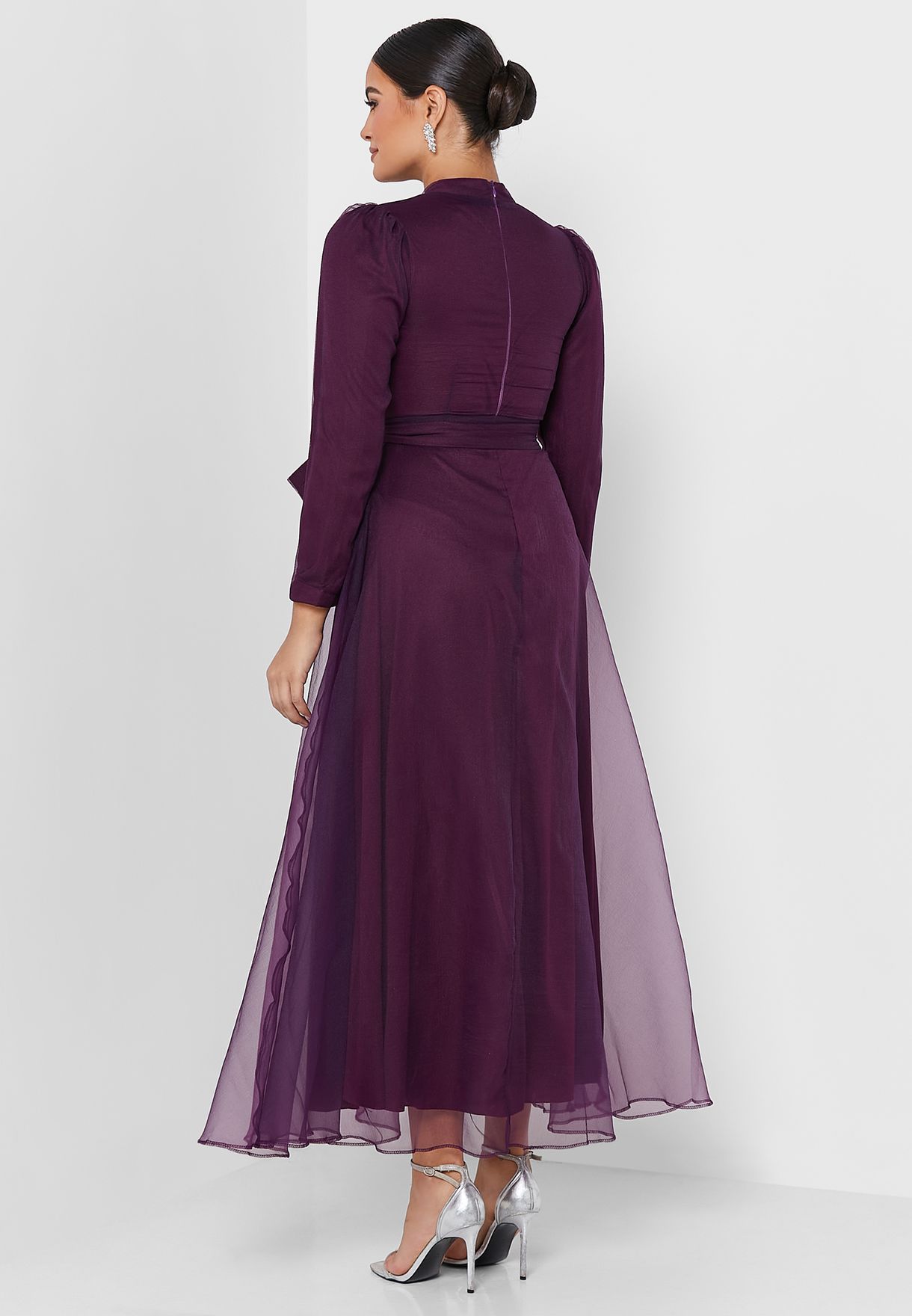 Ruched Detail Tulle Dress