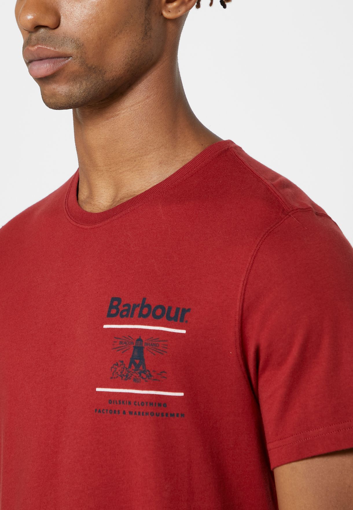 red barbour t shirt