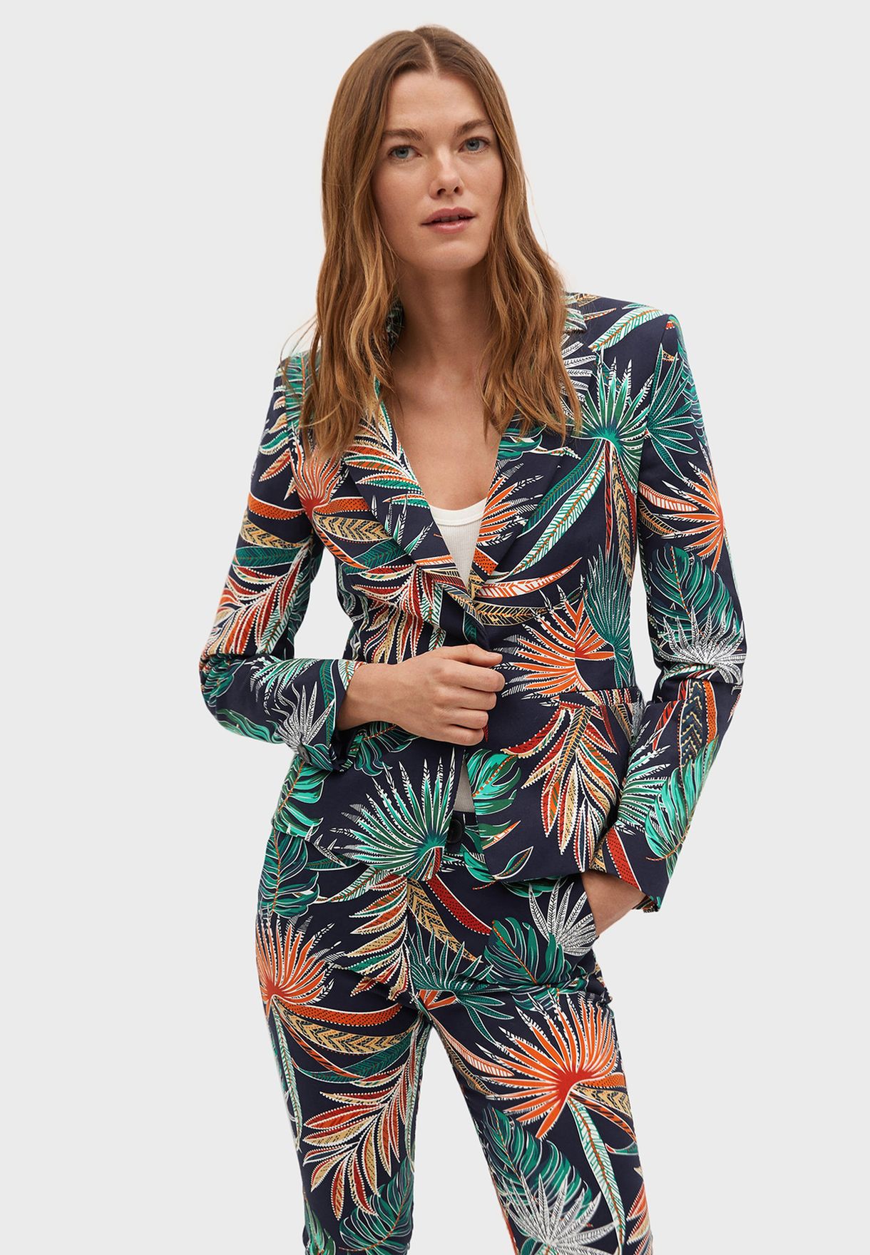 mango floral print blazer