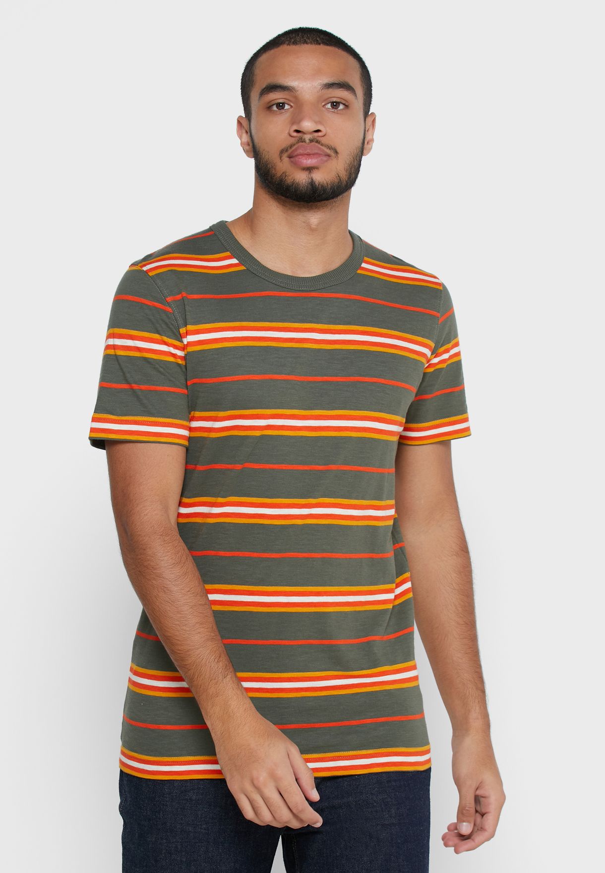 t shirt multicolore homme