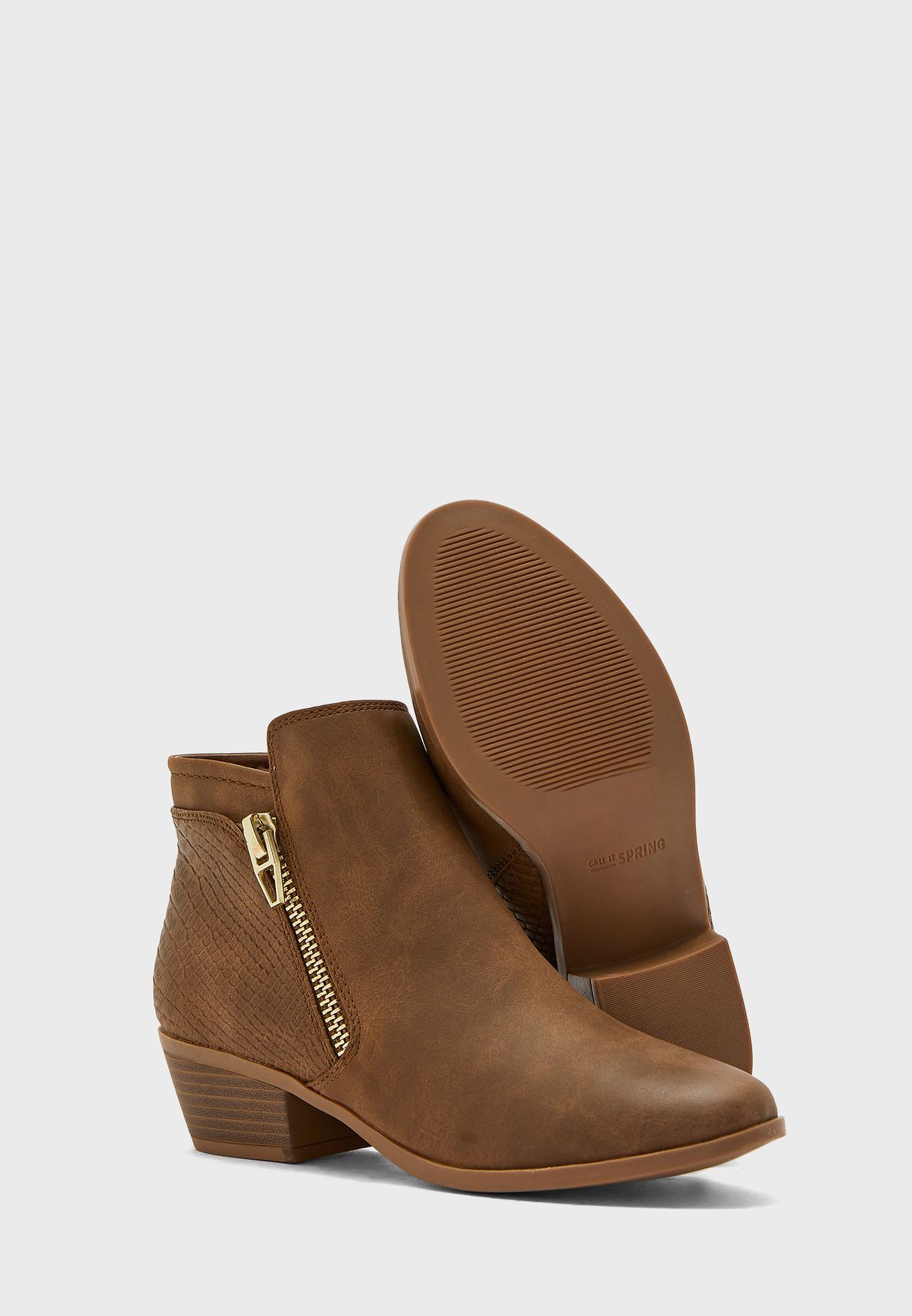 call it spring brown ankle boots