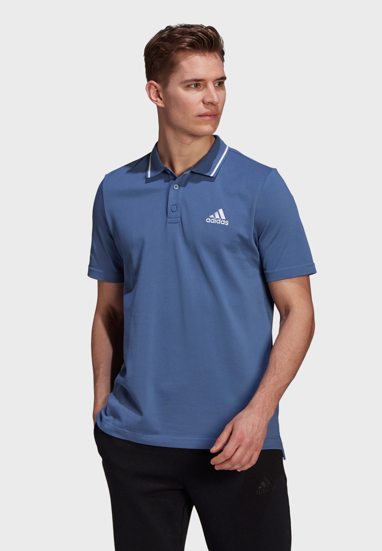adidas blue polo shirt