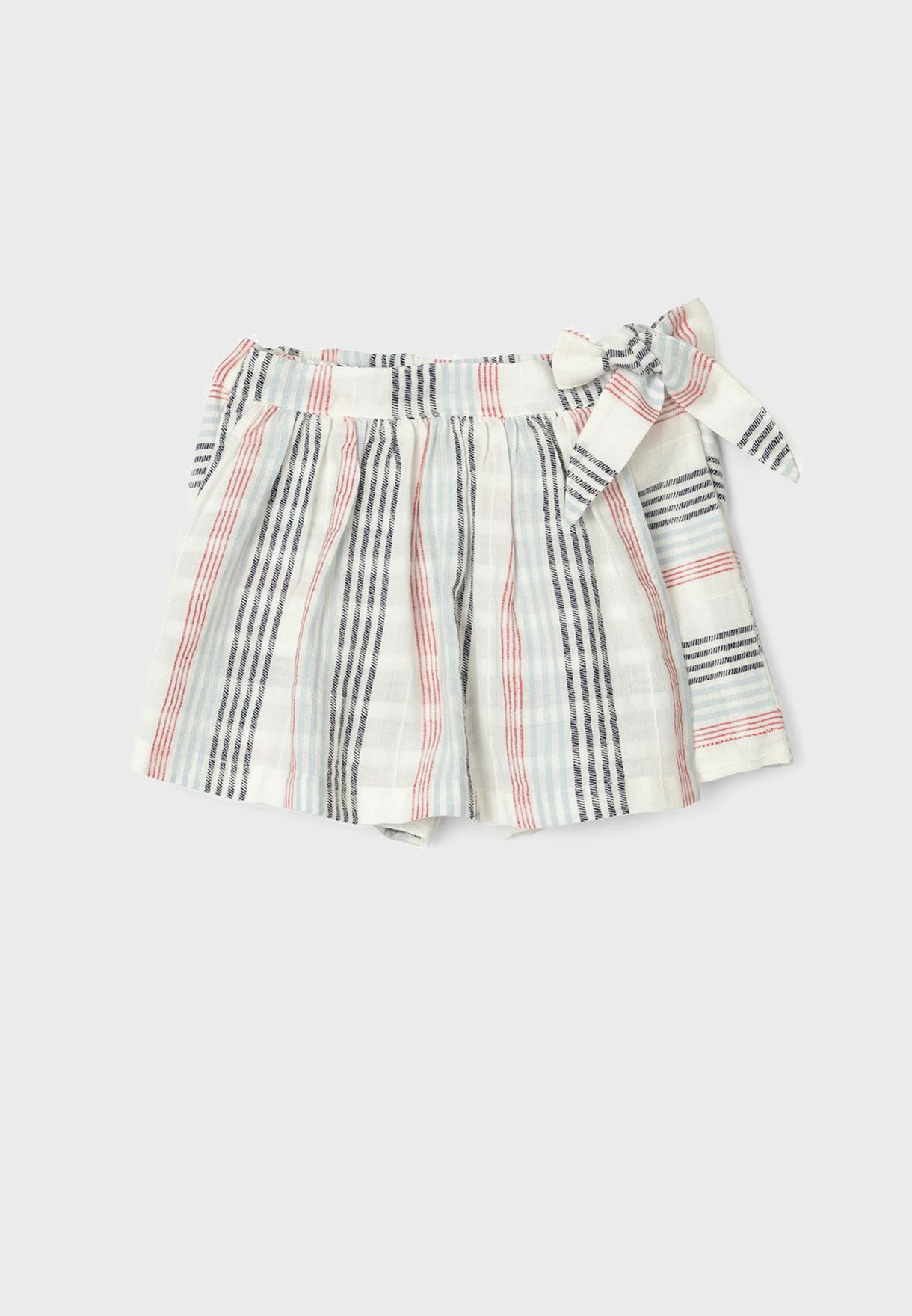 Kids Striped Side Tie Skirt