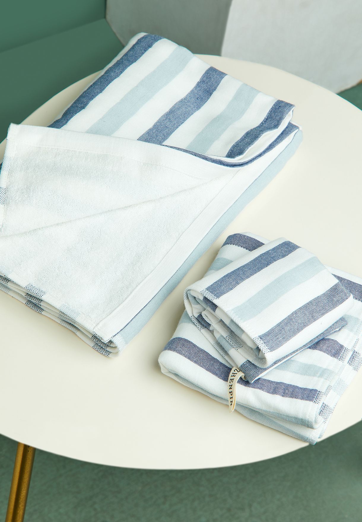 Set Of 3 Striped Towels