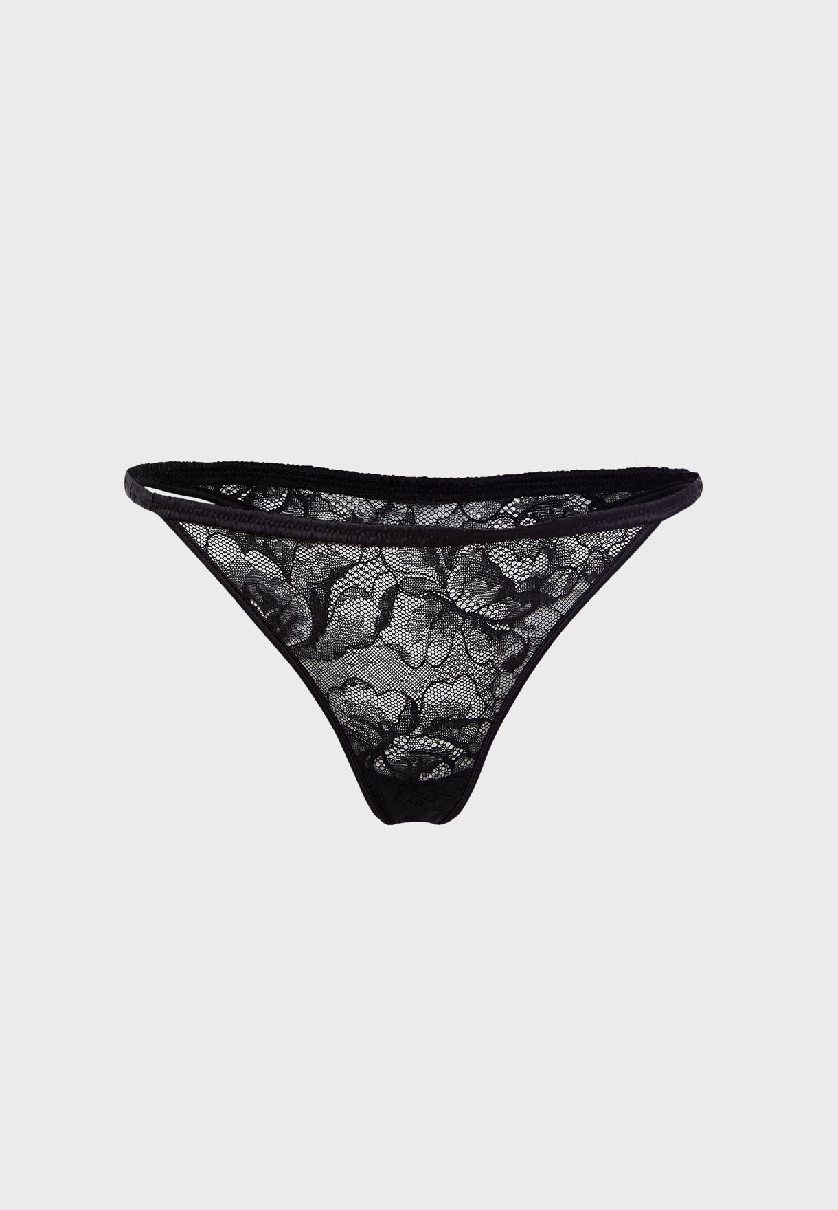 Buy Calvin Klein black High Leg Thong for Women in MENA, Worldwide