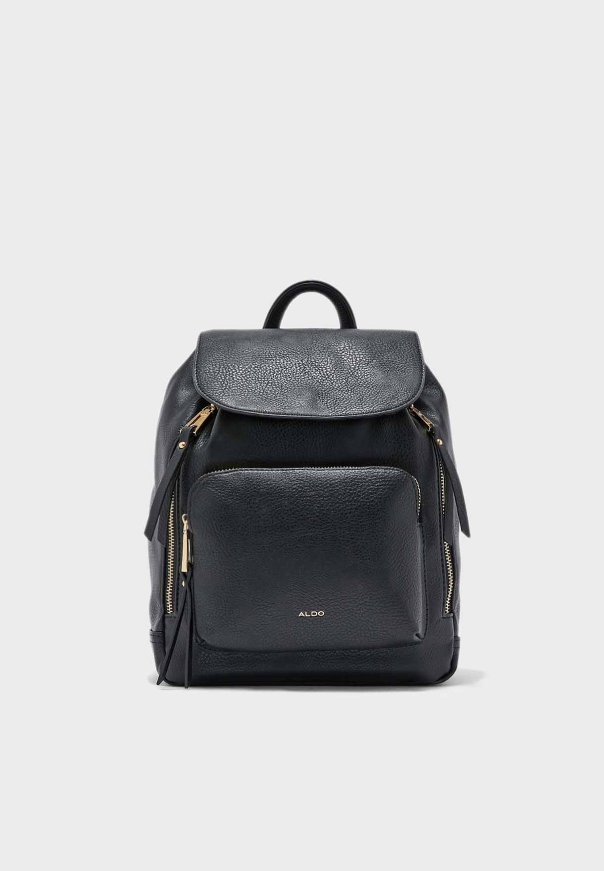 aldo black backpack purse