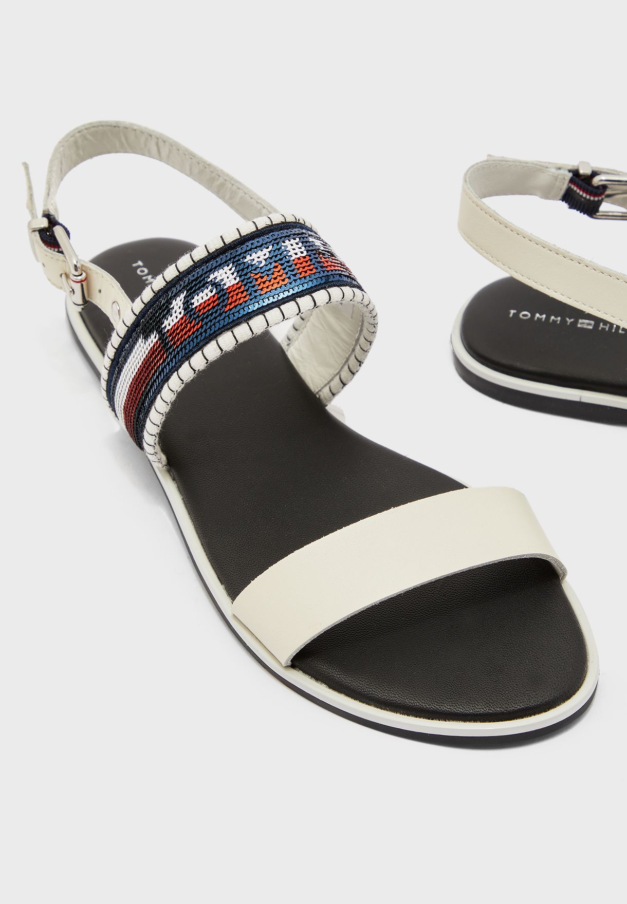 white tommy hilfiger sandals