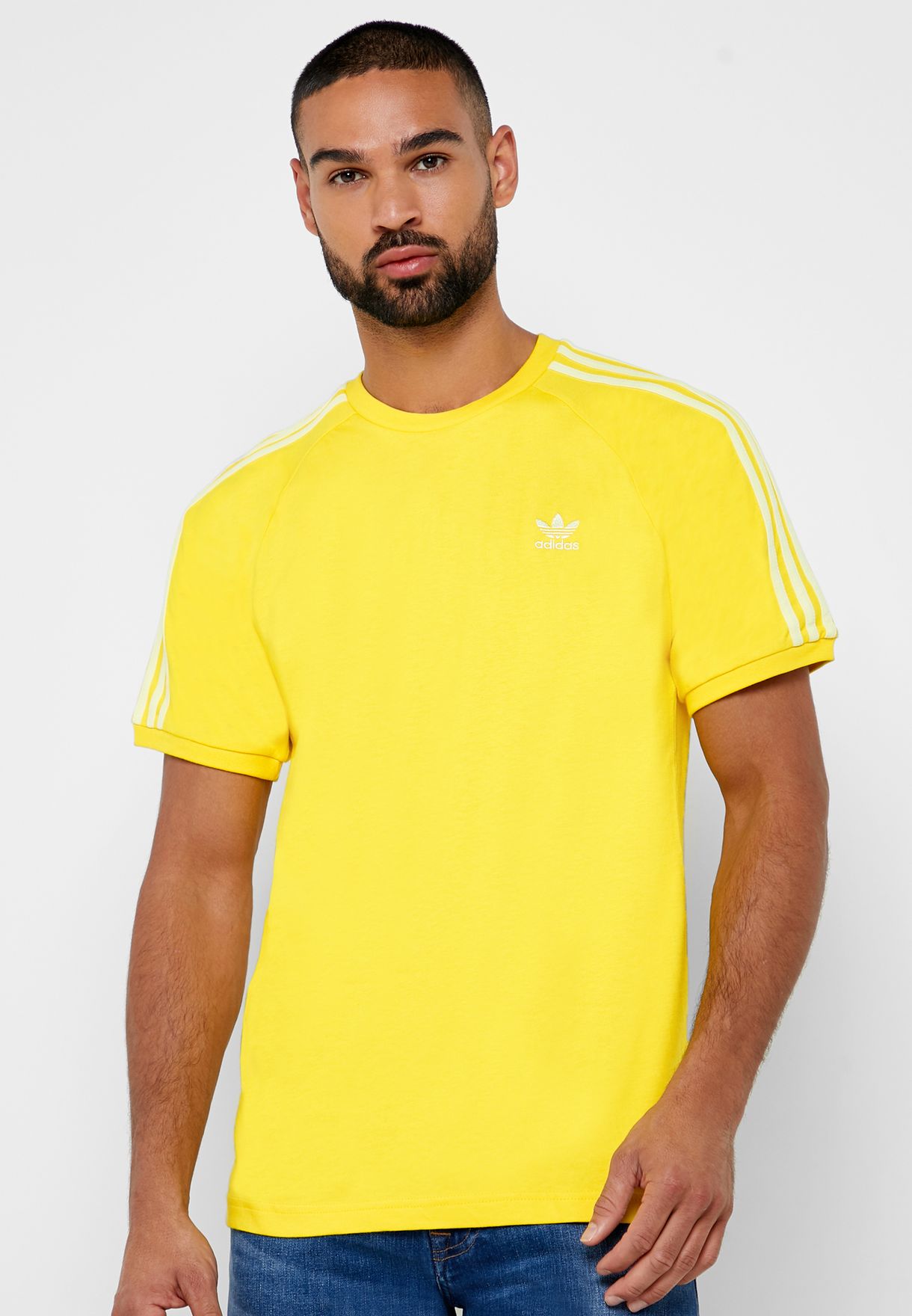 adidas original yellow t shirt
