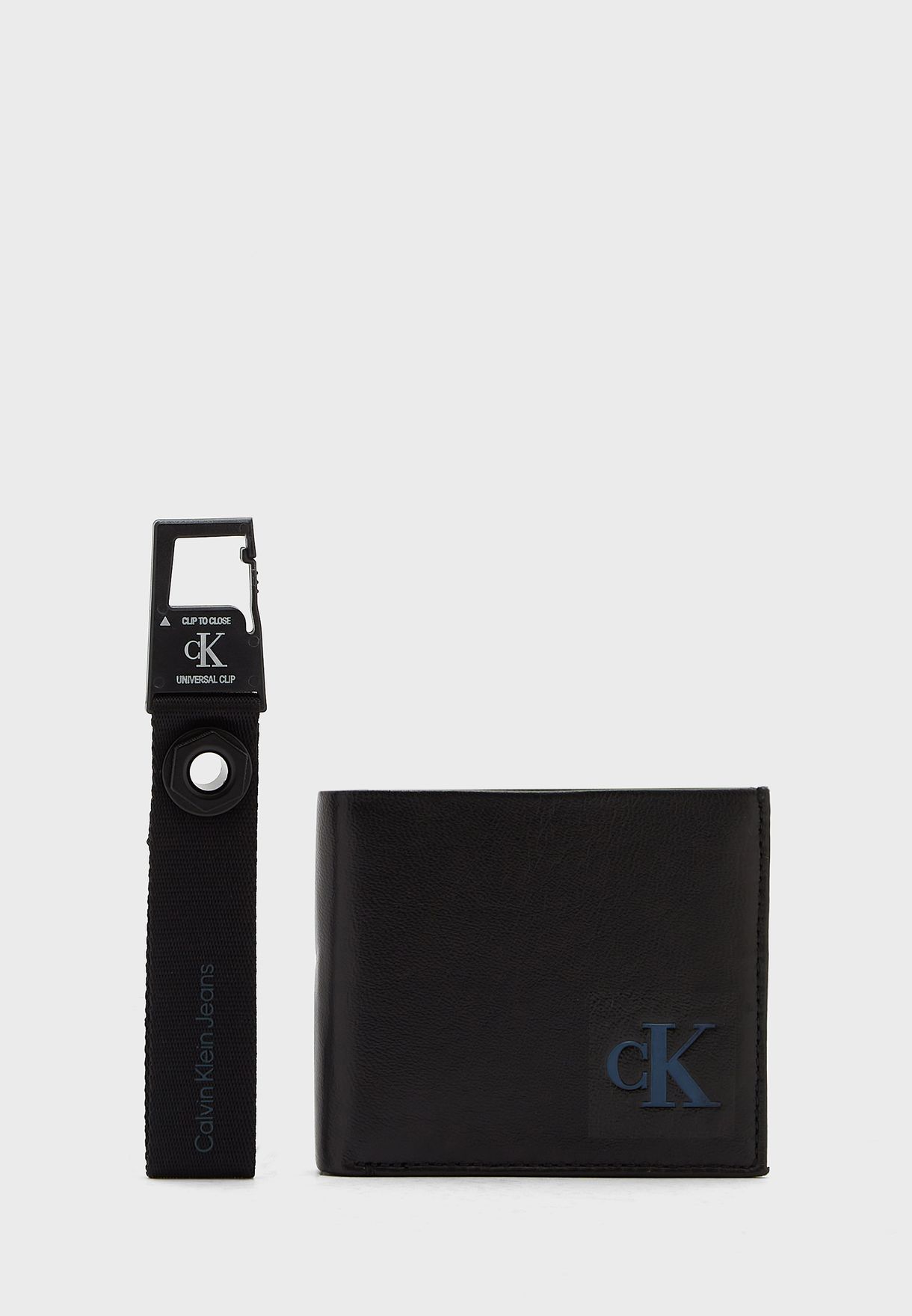Logo Printed Wallet And Keyring Set