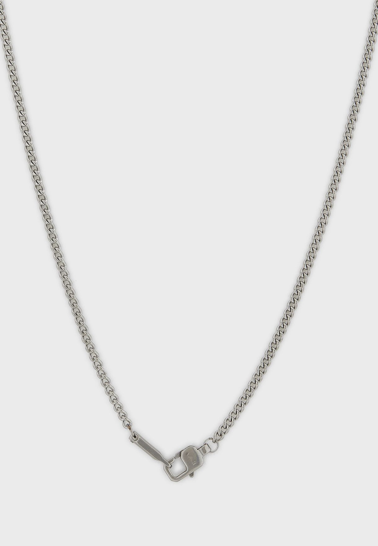 Buy Emporio Armani silver Egs2916040 Essential Necklace for Men in