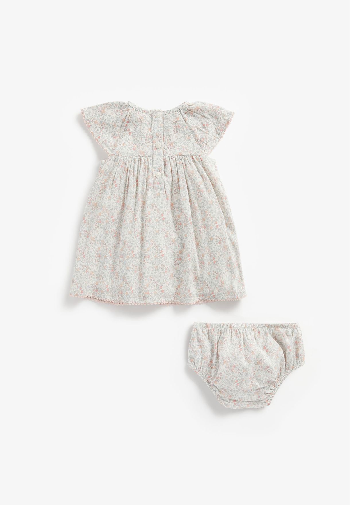 Infant Border Print Dress & Knicker Set